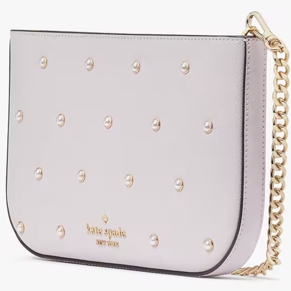 kate spade Pearl Pochette Demi mini bag Lilac Moonlight NWT - Picture 2 of 7